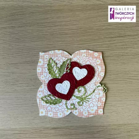 Serca - Kartka 10,5 x 10,5 cm